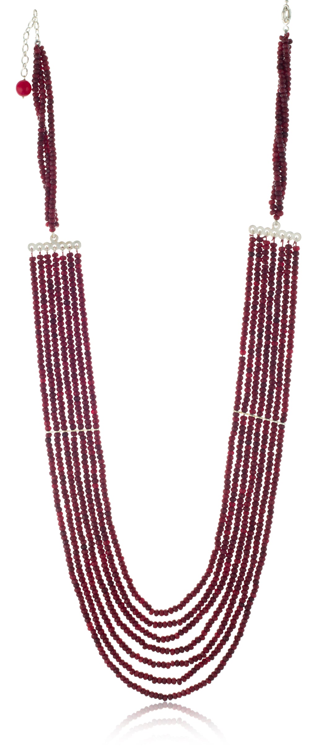 Ruby Seven String Long Necklace